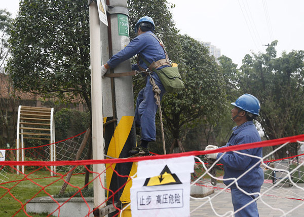 资阳：绝缘化改造为电网“御寒” 