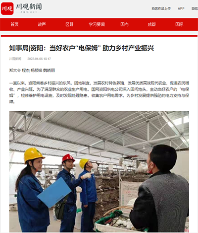 川观新闻：知事局资阳：当好农户“电保姆” 助力乡村产业振兴.png
